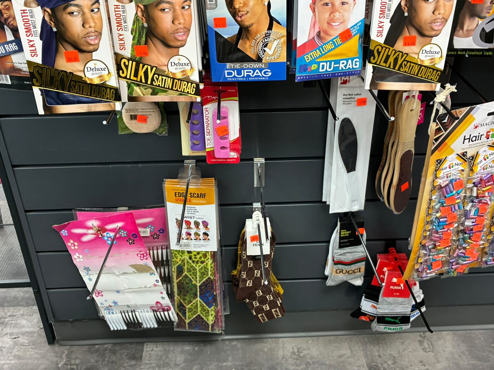 Accessoires en vente au salon
